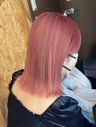 カラー まろみ暖色×ボブ ×chia🕯のヘアスタイル