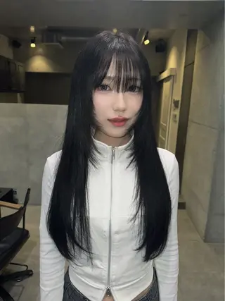 ロング カラー 韓国レイヤー/透明感 /髪質改善/アジキのヘアスタイル