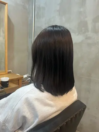 ミディアム カラー 栗本 陽香/顔周りレ イヤー/透明感カラーのヘアスタイル