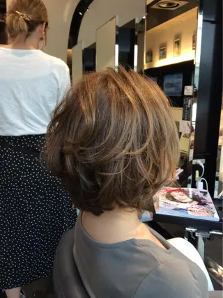 ショート ボブスタイル/ 透明感カラー/八幡のヘアスタイル