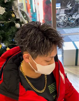 ショート カラー パーマ メンズ 【圧倒的センス】 まる/メンズカラーのヘアスタイル