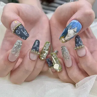 ロング ネイル 池袋痛ネイル Nok. 渡辺のネイルデザイン