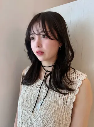 セミロング 韓国ヘア 🎀華澄のヘアスタイル