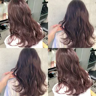 セミロング カラー 推しカラー✨ オタク美容師ユウカのヘアスタイル