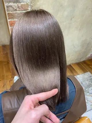 ショート カラー パーマ 新宿✨顔周りカット 韓国ヘア/坂本亜裟海のヘアスタイル