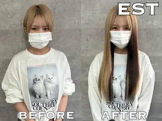 ロング カラー ヘアアレンジ MORI MARIKAのヘアスタイル