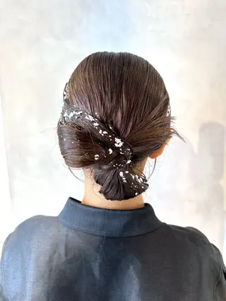 セミロング ヘアアレンジ 透明感カラー✨艶髪 制作🌱山根あゆみのヘアスタイル