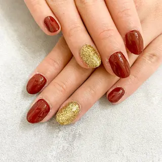 ネイル ゴテゴテ💙ワンホン リオナのネイルデザイン