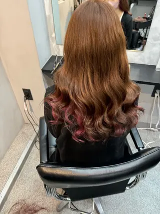 セミロング 濱川響太レディース カットモデルのヘアスタイル