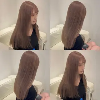 ロング カラー youres hair 髪質改善トリートメント&ヘッドスパ  新宿三丁目店【ユアーズヘア】所属・🦋透明感カラー 👑NODOKA🦋のヘアスタイル