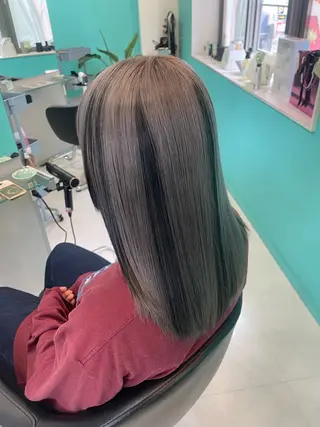 セミロング カラー mana/メンズ/ ヘアセット/ブリーチのヘアスタイル