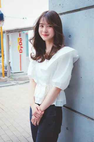 セミロング カラー 玉木 育実のヘアスタイル