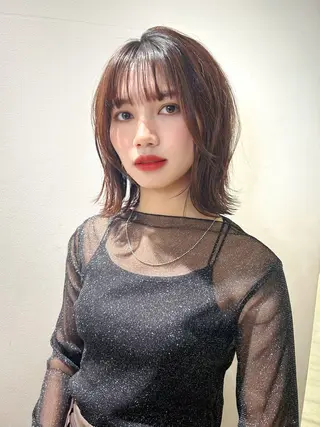 ミディアム 韓国レイヤー/ハイ トーン/優太のヘアスタイル