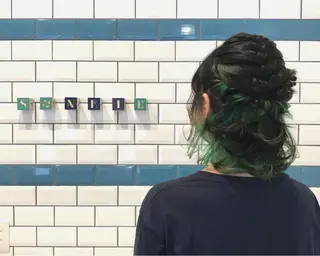 ミディアム カラー パーマ ヘアアレンジ 美容室 ソンリエのヘアスタイル