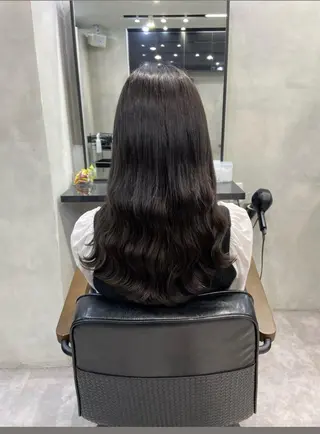 セミロング 濱川響太レディース カットモデルのヘアスタイル