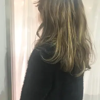 ミディアム カラー 柔らかブラウン/顔周 りレイヤー♡ユウシのヘアスタイル