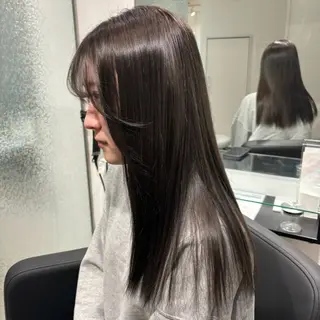 ロング Yuzu️🫧/艶 ハイトーン/韓国ヘアのヘアスタイル