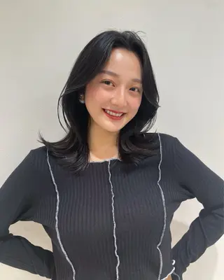 ミディアム 映える顔まわり/前髪 特化 💗 ユキマのヘアスタイル