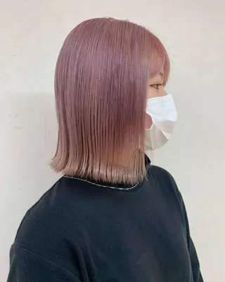 ミディアム カラー ボブ/透明感カラー /さちかのヘアスタイル