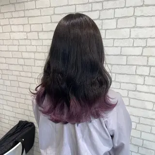 ロング ボブ/レイヤー/ ダブルカラー/みのりのヘアスタイル