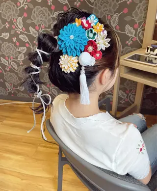 ミディアム カラー ヘアアレンジ 北九州美容室 🕊️わかな✂︎のヘアスタイル