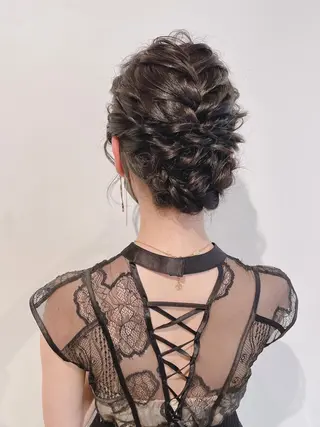 ミディアム ヘアアレンジ ヘアアレンジ にいた　かづしげのヘアスタイル