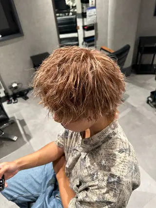 ミディアム カラー ヘアアレンジ メンズ NEXT NEO所属・メンズヘア静岡 ✂︎Ryuheiのヘアスタイル