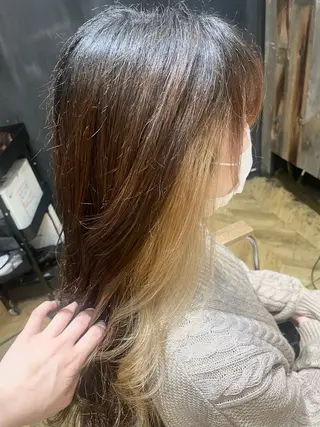 ロング AUBE HAIR light 明石店所属・【Wカラー、美髪】 アンダチミサコのヘアスタイル