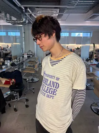 ミディアム 透けるカラー/レイヤ ー❄️KIRATOのヘアスタイル