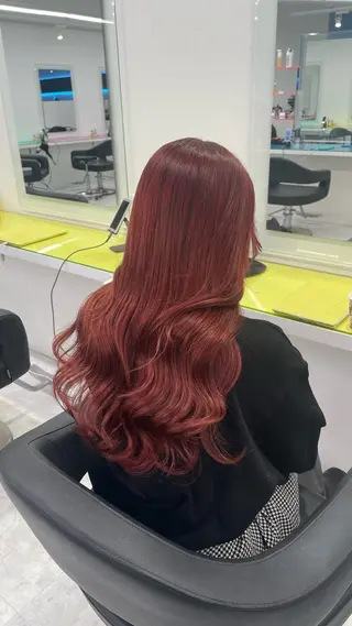 ロング カラー 中韓レイヤー/ ブラウン🤎はやとのヘアスタイル