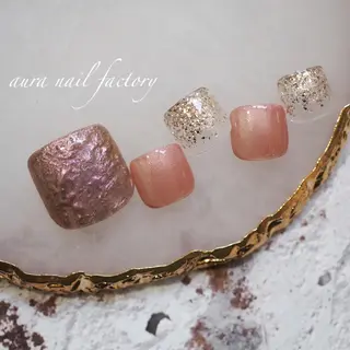 ショート カラー ネイル 赤羽　アウラ ネイルファクトリーのネイルデザイン