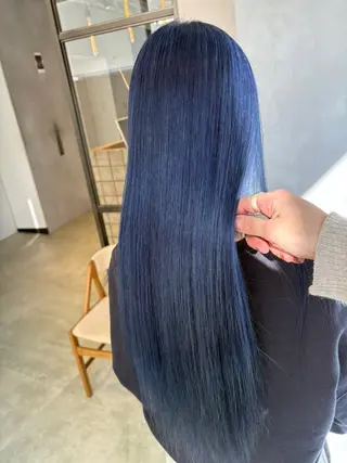 ロング 渋谷ハイトーン/ デザインカラー阿部のヘアスタイル