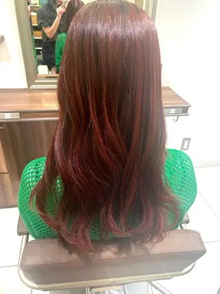 ロング 長田 有加のヘアスタイル