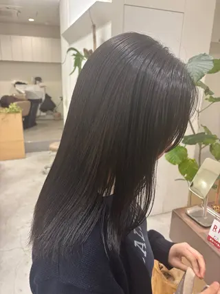 ミディアム カラー rion🪽 /wカラー・縮毛矯正のヘアスタイル