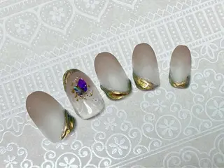 ネイル 痛ネイル/ワンホン/ フィルイン/長さだしのネイルデザイン