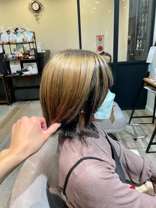 ミディアム 亀川蓮 Agu hairのヘアスタイル