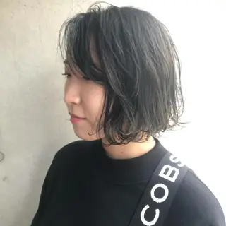 ミディアム パーマ tatsumi/ボブ ウルフ/レイヤーのヘアスタイル