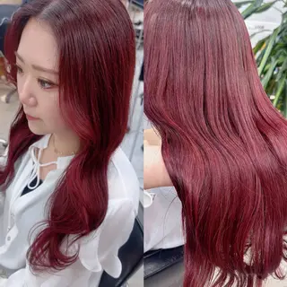 ロング カラー 岡野 静華のヘアスタイル