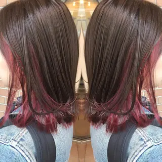 ミディアム カラー パーマ ヘアアレンジ メンズ マツエク・マツパ サロンドミルク 原宿のヘアスタイル