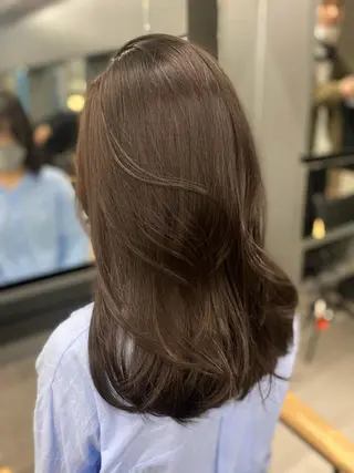 セミロング カラー レイヤー/柔色 カラー/SAkiのヘアスタイル