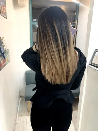 ロング カラー 京都大人女性ショート 徒歩1分/秋山のヘアスタイル