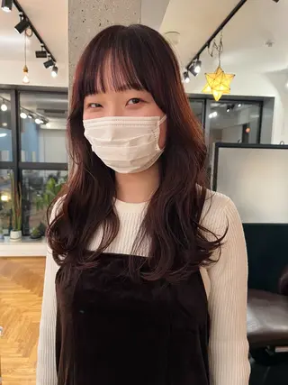 セミロング カラー 暖色/パーマ 🌼クニトウメイのヘアスタイル