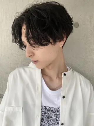 メンズ 透明感/ブラウン 🧸ミディアム🧸のヘアスタイル