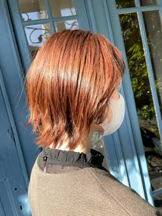 ショート ブリーチ毛矯正.髪質 改善.髪にドラマをのヘアスタイル