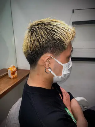 ショート パーマ メンズ アイブロウ 京都駅メンズカット/ パーマ/Keigoのヘアスタイル