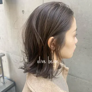 ミディアム カラー ヘアアレンジ ブリーチなしで透明感 艶カラー【Ryo】のヘアスタイル