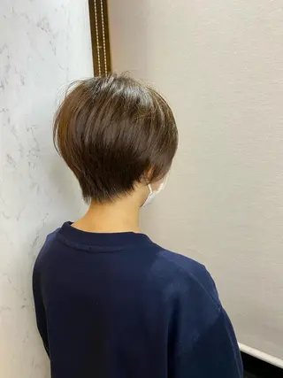 ショート 福岡縮毛矯正✨️ ストレート 向井和輝のヘアスタイル