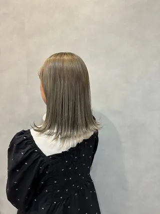 ミディアム カラー waku所属・juna🌺/海外 ヘア/ハイトーンのヘアスタイル