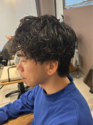 ショート パーマ メンズ Iris by artina 武蔵小杉店【イリス バイ アルティナ】所属・🎼レイヤー/顔周り カット/nene♬のヘアスタイル