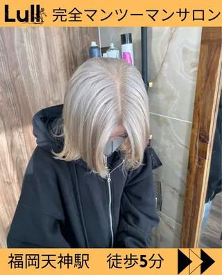 ミディアム カラー Lull (シェアサロンReco VIProom)所属・Lull1人美容室 バレイヤージュのヘアスタイル